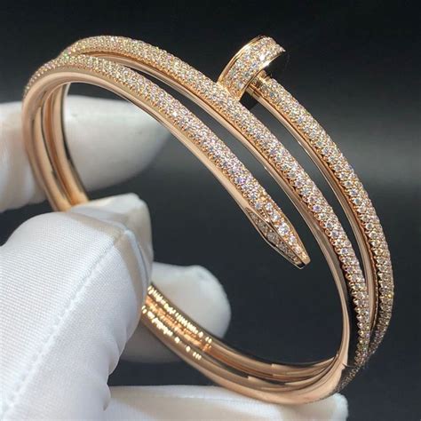 cartier juste un clou diamond bracelet|cartier nail bracelet price list.